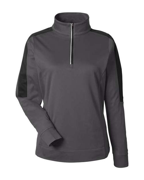 CORE365 Women's Market Snag Protect Mesh Colorblock Quarter-Zip Pullover