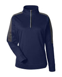 CORE365 Women's Market Snag Protect Mesh Colorblock Quarter-Zip Pullover