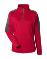 CORE365 Women's Market Snag Protect Mesh Colorblock Quarter-Zip Pullover