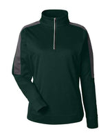 CORE365 Women's Market Snag Protect Mesh Colorblock Quarter-Zip Pullover