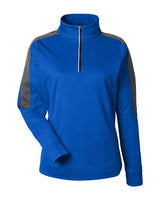 CORE365 Women's Market Snag Protect Mesh Colorblock Quarter-Zip Pullover