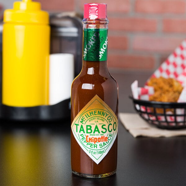TABASCO® 5 fl. oz. Chipotle Pepper Hot Sauce - 12/Case