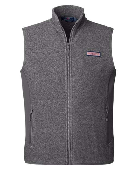 vineyard vines Men's Harbor fleece vest offering comfortable warmth for casual outdoor outfits