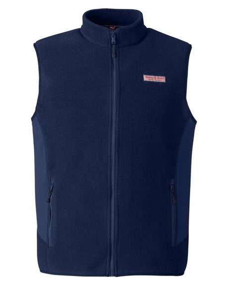 vineyard vines Men's Harbor fleece vest offering comfortable warmth for casual outdoor outfits