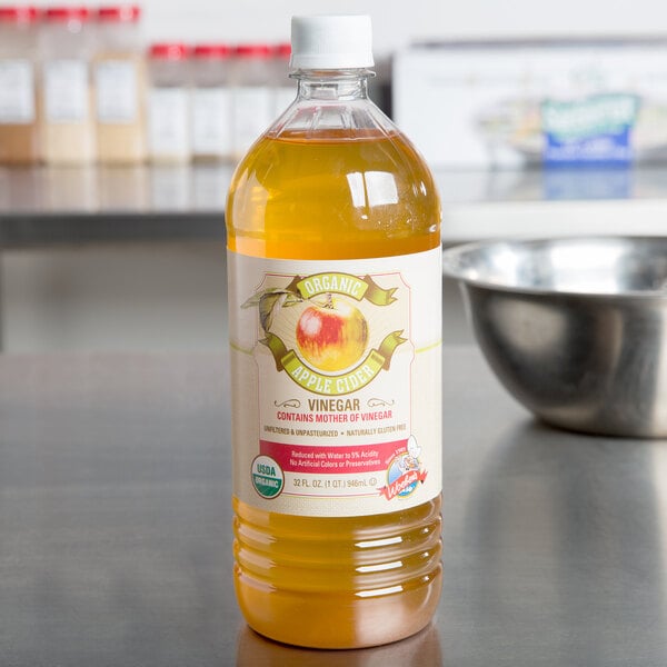 Woeber's 32 fl. oz. Organic Apple Cider Vinegar - 12/Case