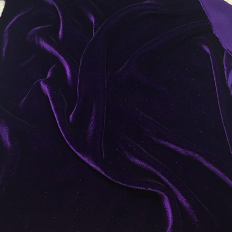 Silk Rayon Velvet Fabric - 80 Percent Rayon 20 Percent Silk, Velvet, 45" Width, 180 GSM (1 Yard)