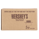 HERSHEY'S 48 fl. oz. Milk Chocolate Fudge Topping Pouch - 4/Case