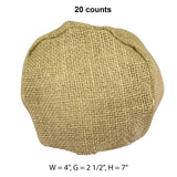 Natural Burlap Round Bottom Bags 4 '' X 2 1/2 '' X 7 ''