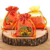 Pumpkin Taffeta Bag 5" x 6.5" Stylish and Durable