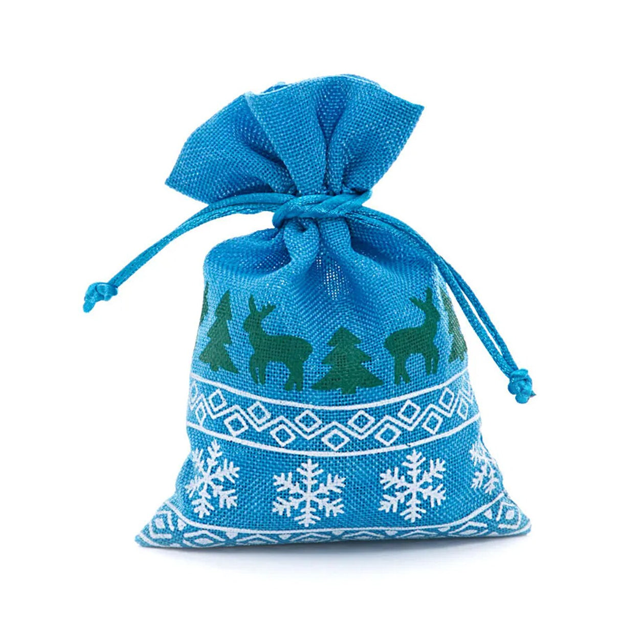 Christmas Gift Bags 4” x 6” Faux Linen Style