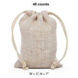 Colored Jute Bags 5 '' X 7 '' Bleached