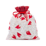 White & Red Santa Hats Sheer Bags 8” x 10” Holiday Packaging