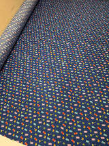 Italian Cotton Poplin Multicolour Graphic Print