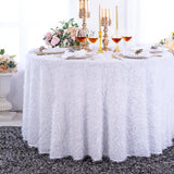 Round Shaggy Plush Fringe Tablecloth