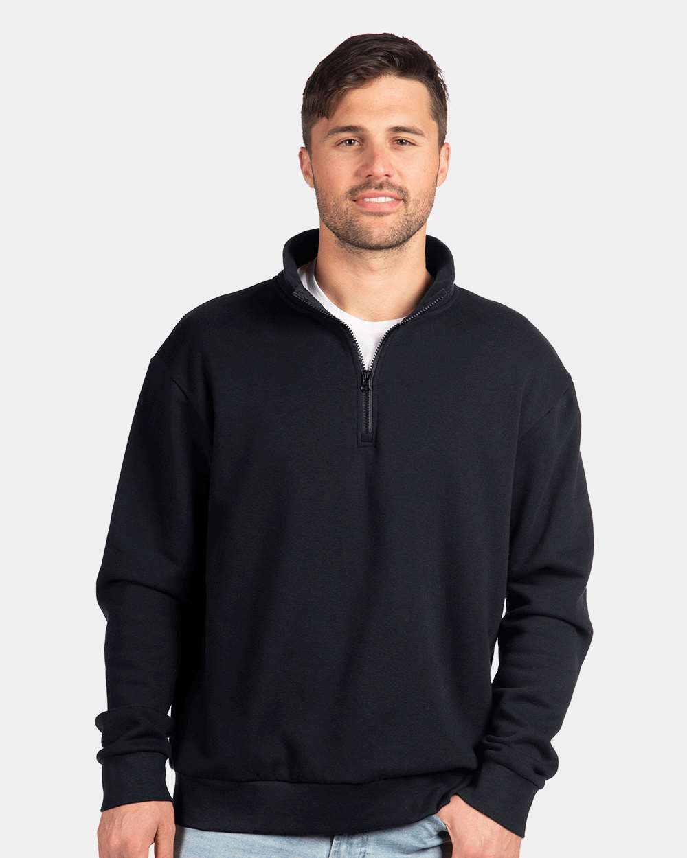 Next Level® Fleece Quarter-Zip Long Sleeve Pullover