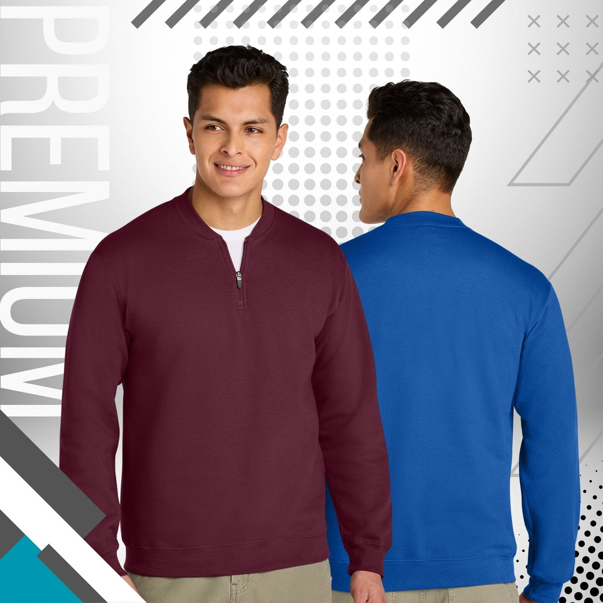 Gildan® Unisex Softstyle Midweight 1/4 Zip Long Sleeve Sweatshirt Classic Fit