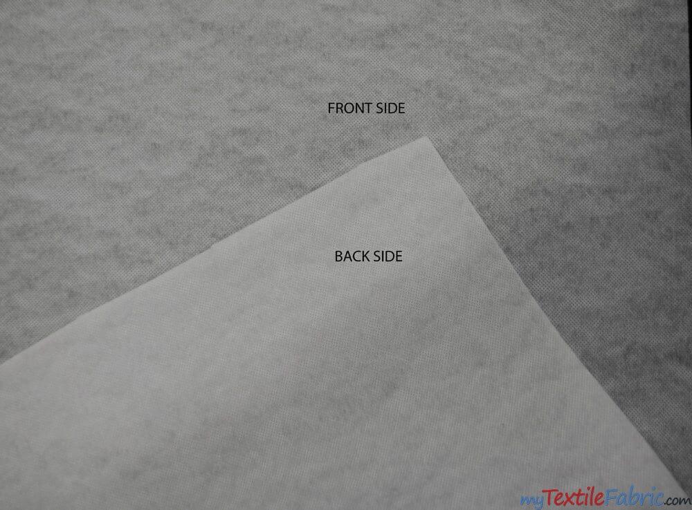Fusible Interfacing Polyester Fabric - Black And White Semi Solid, 58/60" Width (Yards)