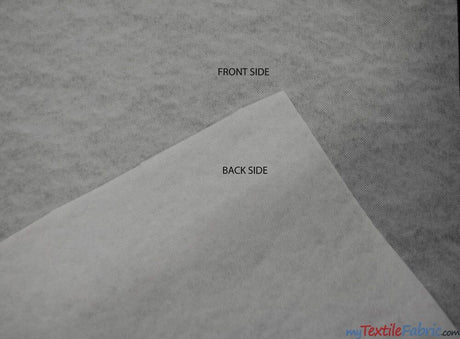 Fusible Interfacing Polyester Fabric - Black And White Semi Solid, 58/60" Width (Yards)