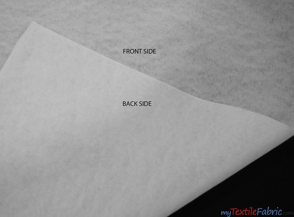 Fusible Interfacing Polyester Fabric - Black And White Semi Solid, 58/60" Width (Yards)