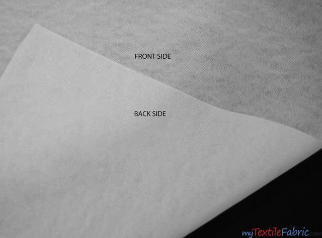 Fusible Interfacing Polyester Fabric - Black And White Semi Solid, 58/60" Width (Yards)