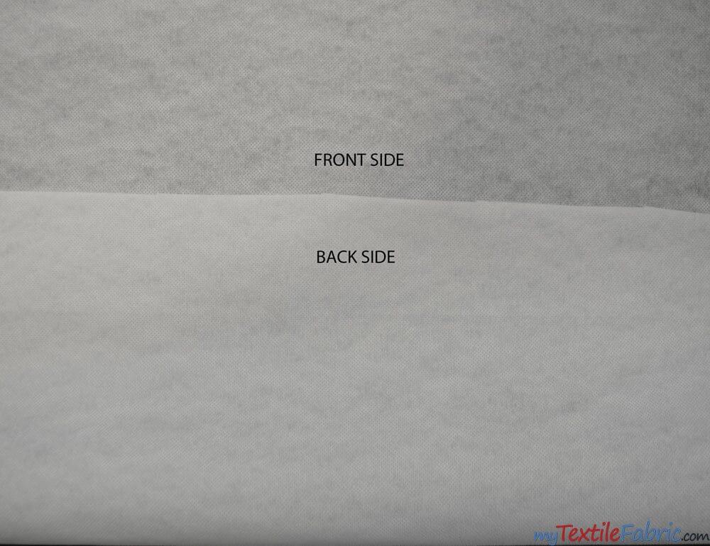 Fusible Interfacing Polyester Fabric - Black And White Semi Solid, 58/60" Width (Yards)