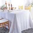 Rectangular Shaggy Plush Fringe Tablecloth