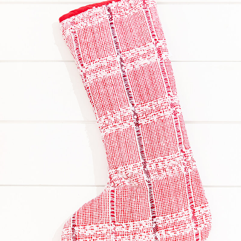 18" Heather Red Stocking