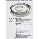 Pavoni "Progetto Crostate" Perforated Stainless Round Tart Ring 8-1/4" (21cm) Dia. x 3/4" (2cm) High