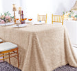 Rectangular Shaggy Plush Fringe Tablecloth 90x156 Champagne