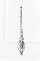 5.75" Twisted Glass Icicle Ornament
