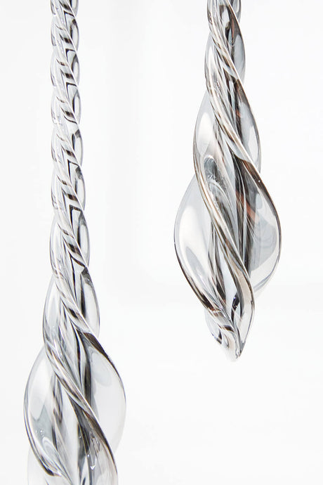 5.75" Twisted Glass Icicle Ornament
