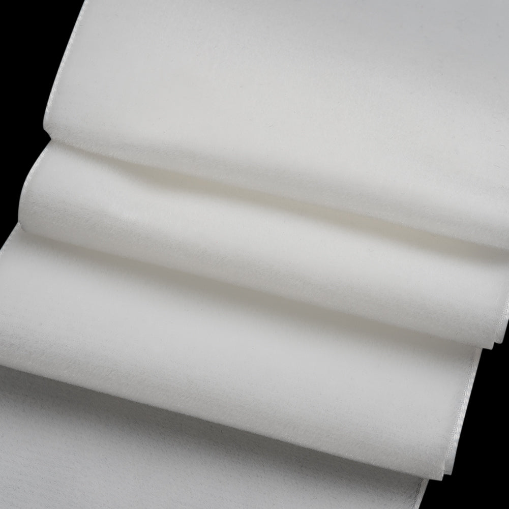 Single Faced Velvet Ribbon Made in Italy - 2.875" - Off White - Sabine Collection