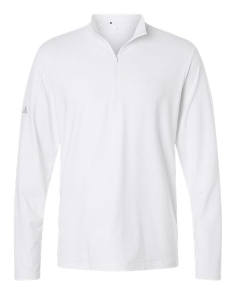 Adidas Men's Textured Stripe Quarter-Zip Pullover