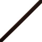 Double Faced Velvet Ribbon Made in Italy - 3/8" - Brown - Delphine Collection