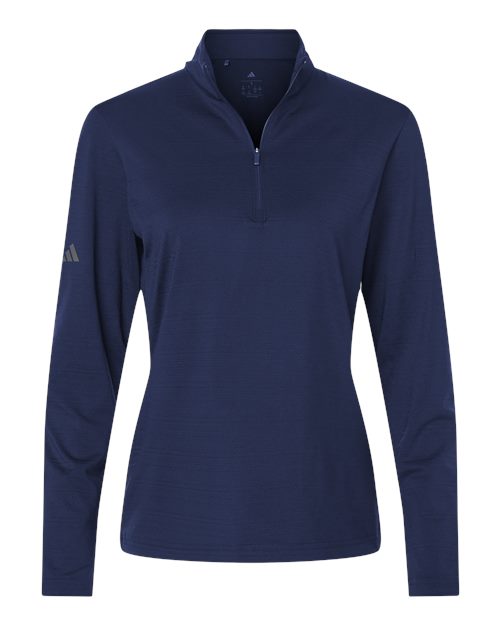 adidas Women's Textured Stripe Quarter-Zip Pullover