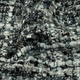 Viscose and Acrylic Chenille Tweed - Phantom, Gray and White - Newcastle Collection