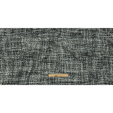 Viscose and Acrylic Chenille Tweed - Phantom, Gray and White - Newcastle Collection