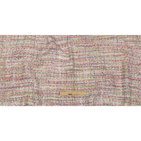 Viscose and Acrylic Chenille Tweed - Baby Pink, White and Sage Green - Newcastle Collection