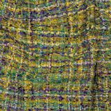 Viscose and Acrylic Chenille Tweed - Yellow, Dried Moss and Purple - Newcastle Collection