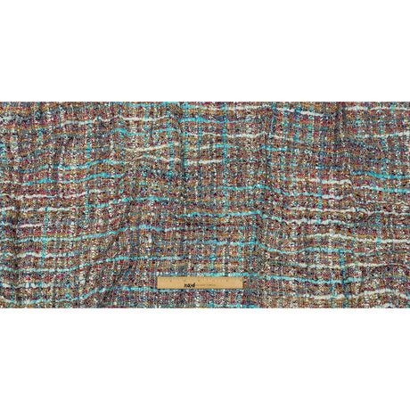 Viscose and Acrylic Chenille Tweed - Sky, Bronze Mist, and Magenta - Newcastle Collection