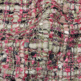 Viscose and Acrylic Chenille Tweed - Gray, Pale Sage and Orchid Pink - Newcastle Collection