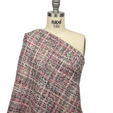 Viscose and Acrylic Chenille Tweed - Gray, Pale Sage and Orchid Pink - Newcastle Collection