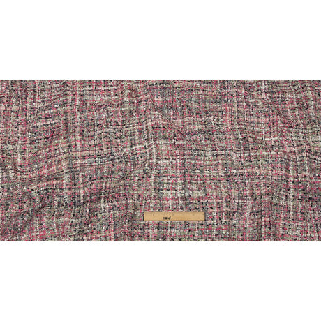 Viscose and Acrylic Chenille Tweed - Gray, Pale Sage and Orchid Pink - Newcastle Collection