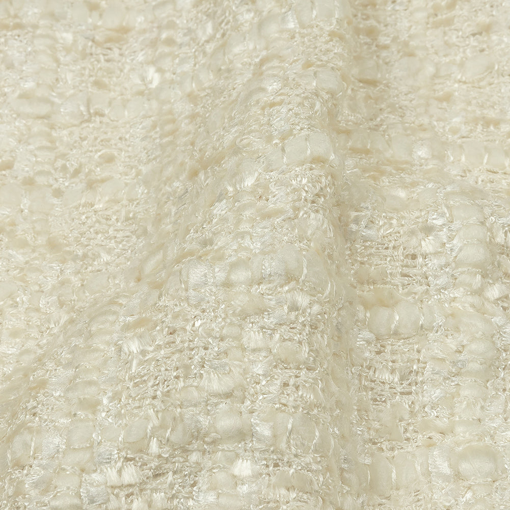 Viscose and Acrylic Chenille Tweed - Crystal Gray and Silver Coin - Newcastle Collection