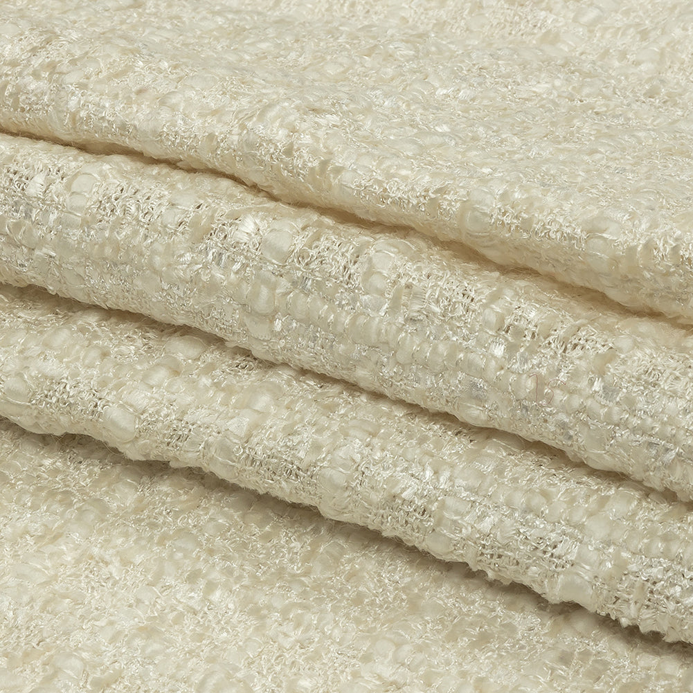 Viscose and Acrylic Chenille Tweed - Crystal Gray and Silver Coin - Newcastle Collection