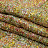 Viscose and Acrylic Chenille Tweed - Yellow, Minced Herb and Pink - Newcastle Collection