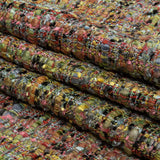 Viscose and Acrylic Chenille Tweed - Rainbow and Black Ink - Newcastle Collection