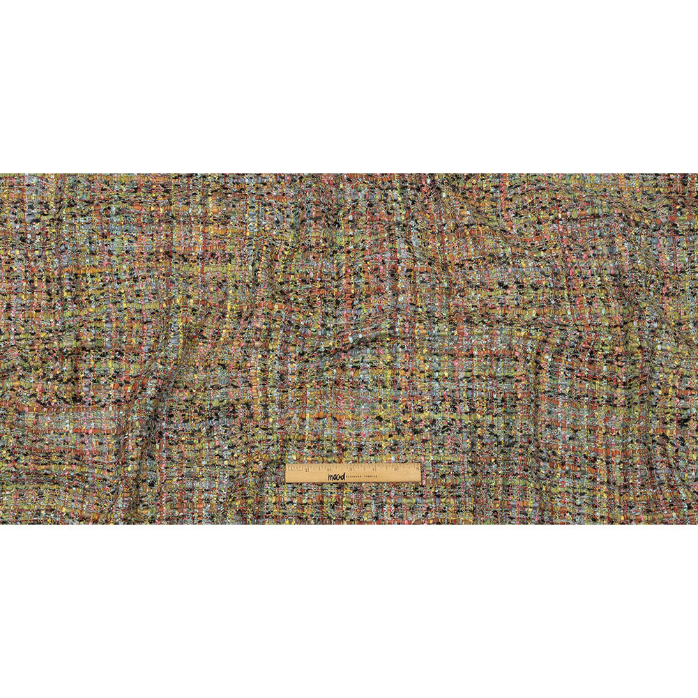 Viscose and Acrylic Chenille Tweed - Rainbow and Black Ink - Newcastle Collection
