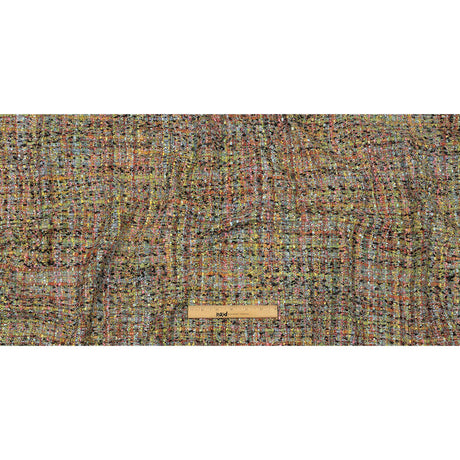 Viscose and Acrylic Chenille Tweed - Rainbow and Black Ink - Newcastle Collection