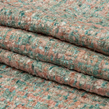 Viscose and Acrylic Chenille Tweed - Rose Tan and Light Teal - Newcastle Collection